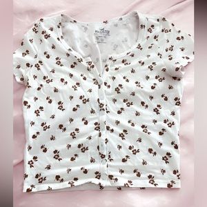 cute floral hollister top